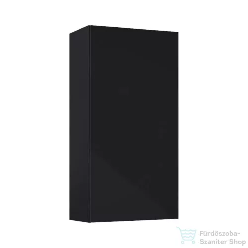 AREZZO design 40 cm-es univerzális felső szekrény (21,6 cm mély) 1 ajtós, magasfényű fekete színben AR-169667