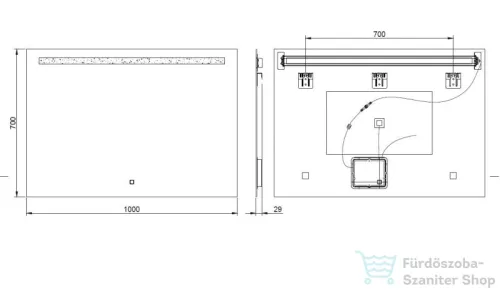 AREZZO design LED tükör 100x70 AR-2011