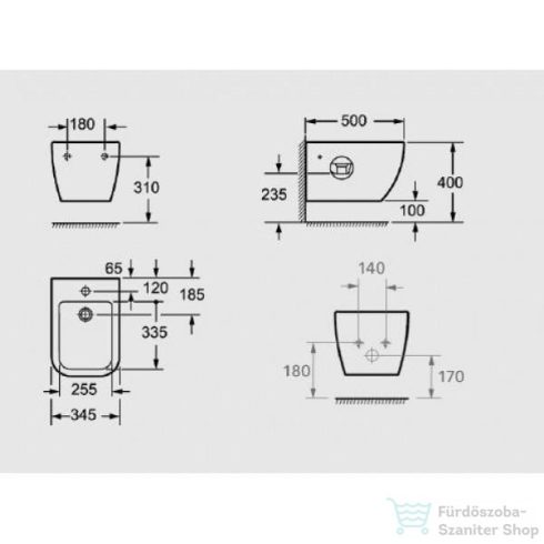 AREZZO design Ohio függesztett bidet AR-203