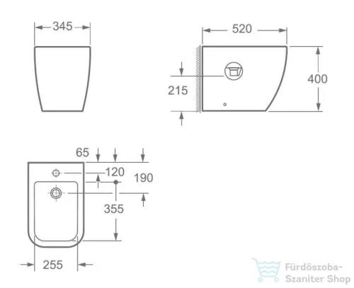 AREZZO design Ohio álló bidet AR-204