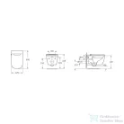 AREZZO design OHIO Rimless függesztett WC + okos WC tető AR-210FR