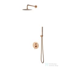   AREZZO design NOVA falsík alatti zuhanyszett falon belüli egységgel, szálcsiszolt rozé arany AR-2160BR