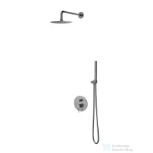   AREZZO design NOVA falsík alatti zuhanyszett falon belüli egységgel, szálcsiszolt gun metal AR-2160GM