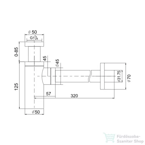 AREZZO design ROUND mosdószifon, króm AR-220
