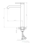 AREZZO design SLIMFIELD magasított mosdó csaptelep, leeresztő nélkül, króm AR-24602