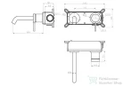 Arezzo design SLIMFIELD fali mosdó csaptelep, króm AR-24605