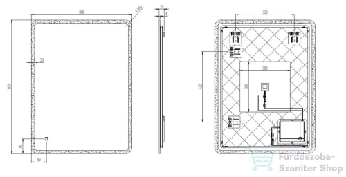 AREZZO design LED tükör 60x80 cm AR-3016