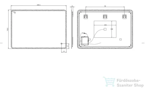AREZZO design LED tükör 100x70 AR-3017