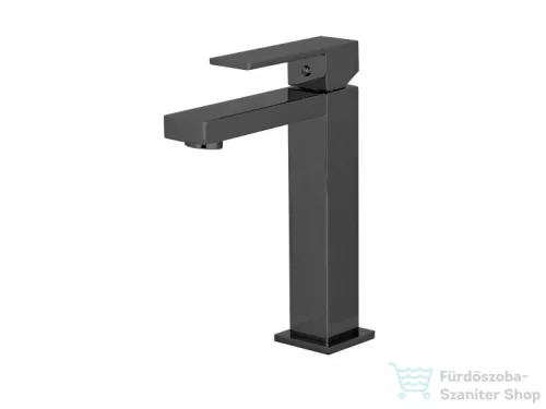 AREZZO design RHODEFIELD magasított mosdó csaptelep, leeresztő nélkül, matt fekete AR-3032BL