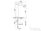 AREZZO design RHODEFIELD magasított mosdó csaptelep, leeresztő nélkül, matt fekete AR-3032BL