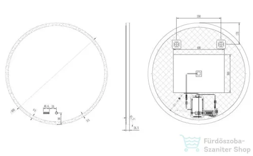 AREZZO design LED okos tükör 80 cm, AR-3053