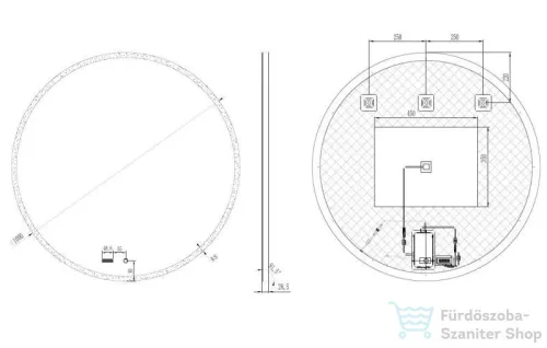 AREZZO design LED okos tükör 100 cm, AR-3054