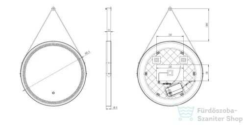 AREZZO design LED okos tükör 60 cm-es kerek AR-3055