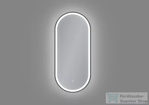 AREZZO design LED ovális okos tükör, fekete AR-3056BL