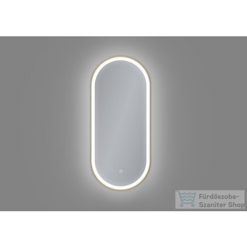 AREZZO design LED ovális okos tükör, szálcsiszolt arany AR-3056