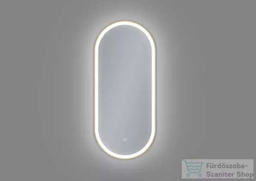 AREZZO design LED ovális okos tükör, szálcsiszolt arany AR-3056
