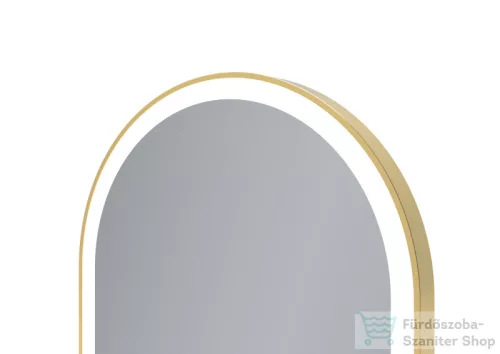 AREZZO design LED ovális okos tükör, szálcsiszolt arany AR-3056