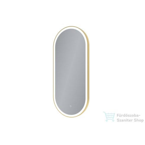 AREZZO design LED ovális okos tükör, szálcsiszolt arany AR-3056