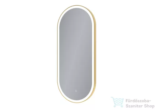 AREZZO design LED ovális okos tükör, szálcsiszolt arany AR-3056