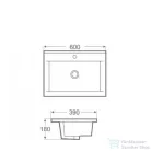 AREZZO design Medford 60x39 beépíthető mosdó AR-3060