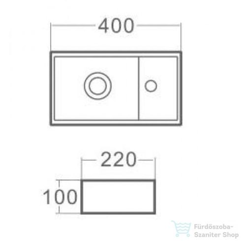 AREZZO design Austin 40x22 mini kézmosó AR-340