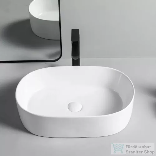 AREZZO design Dayton pultra ültethető mosdó 56x36,6 cm, fehér AR-385