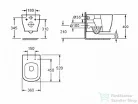 BEMUTATÓTERMI AREZZO design Charlton Rimless függesztett wc AR-401