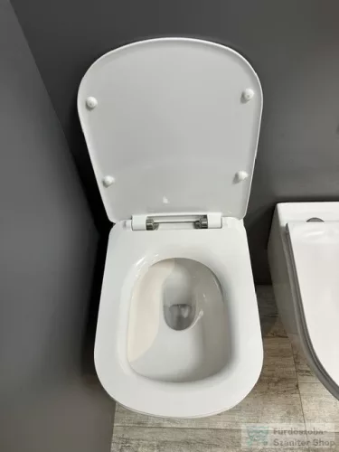 BEMUTATÓTERMI AREZZO design CHARLTON Rimless függesztett wc + soft-close wc tető AR-401_AR-NSC