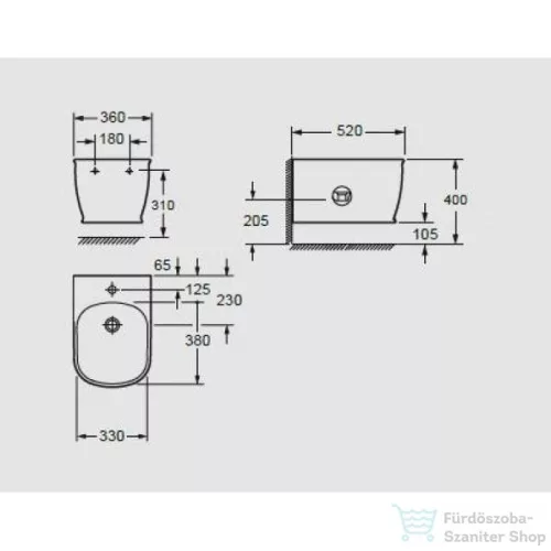 AREZZO design Charlton függesztett bidet AR-403