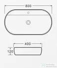 AREZZO design MESA 80x40 mosdótál AR-432