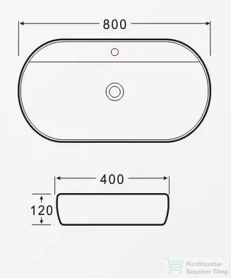AREZZO design MESA 80x40 mosdótál AR-432