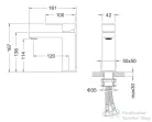 AREZZO design CUBEFIELD mosdó csaptelep, leeresztő nélkül, matt fekete AR-4401B