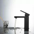 AREZZO design CUBEFIELD mosdó csaptelep, leeresztő nélkül, matt fekete AR-4401B