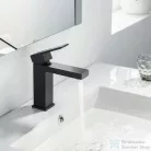AREZZO design CUBEFIELD mosdó csaptelep, leeresztő nélkül, matt fekete AR-4401B