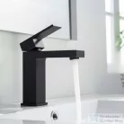 AREZZO design CUBEFIELD mosdó csaptelep, leeresztő nélkül, matt fekete AR-4401B