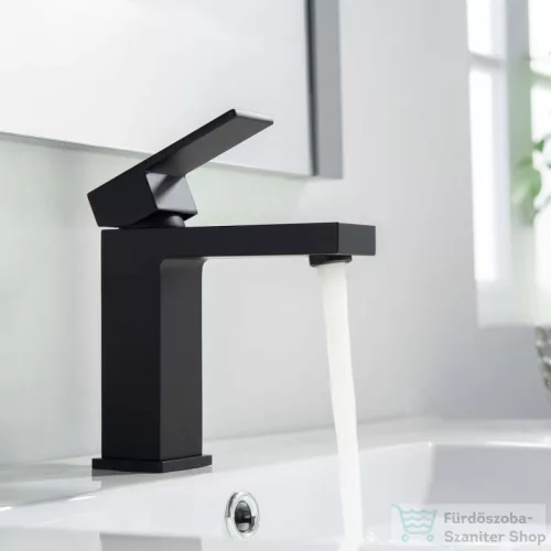 AREZZO design CUBEFIELD mosdó csaptelep, leeresztő nélkül, matt fekete AR-4401B