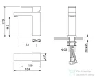 AREZZO design CUBEFIELD mosdó csaptelep, leeresztő nélkül, gun metal AR-4401GM