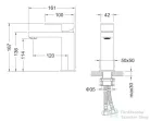 AREZZO design CUBEFIELD mosdó csaptelep, leeresztő nélkül, szálcsiszolt arany AR-4401G