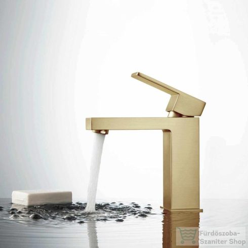 AREZZO design CUBEFIELD mosdó csaptelep, leeresztő nélkül, szálcsiszolt arany AR-4401G