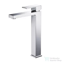   AREZZO design CUBEFIELD magasított mosdócsaptelep, leeresztő nélkül, króm AR-4402CR