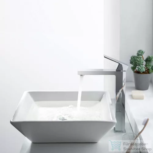AREZZO design CUBEFIELD magasított mosdócsaptelep, leeresztő nélkül, króm AR-4402CR