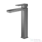 AREZZO design CUBEFIELD magasított mosdócsaptelep, leeresztő nélkül, gun metal AR-4402GM