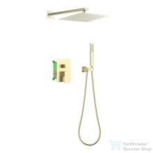   AREZZO design CUBEFIELD falsík alatti zuhanyrendszer, szálcsiszolt arany AR-4405G