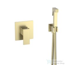   AREZZO design CUBEFIELD falsík alatti bidé csaptelep, zuhanyszettel, leeresztő nélkül, szálcsiszolt arany AR-4407G