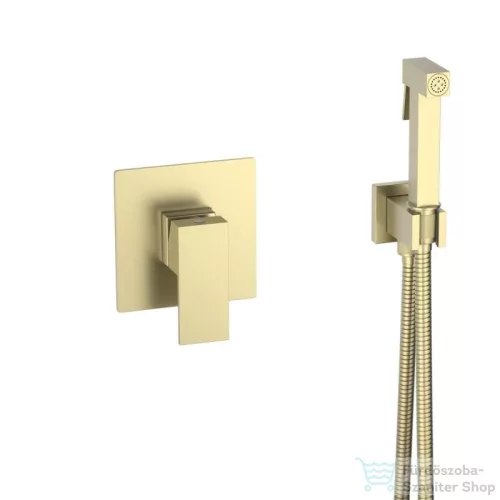 AREZZO design CUBEFIELD falsík alatti bidé csaptelep, zuhanyszettel, leeresztő nélkül, szálcsiszolt arany AR-4407G