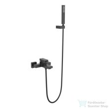   AREZZO design CUBEFIELD kádcsaptelep, zuhanyszettel, matt fekete AR-4410B