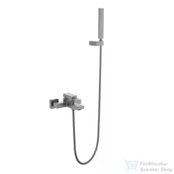   AREZZO design CUBEFIELD kádcsaptelep, zuhanyszettel, gun metal AR-4410GM