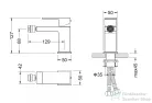 AREZZO design CUBEFIELD bidé csaptelep, leeresztő nélkül, gun metal AR-4411GM
