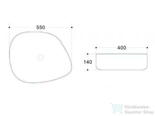 AREZZO design Odessa pultra ültethető mosdótál AR-460