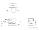 AREZZO design Montana Rimless függesztett wc AR-500R